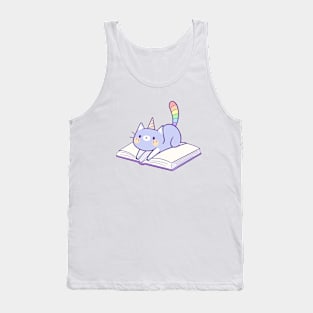 There is a Caticorn on my book! Tank Top